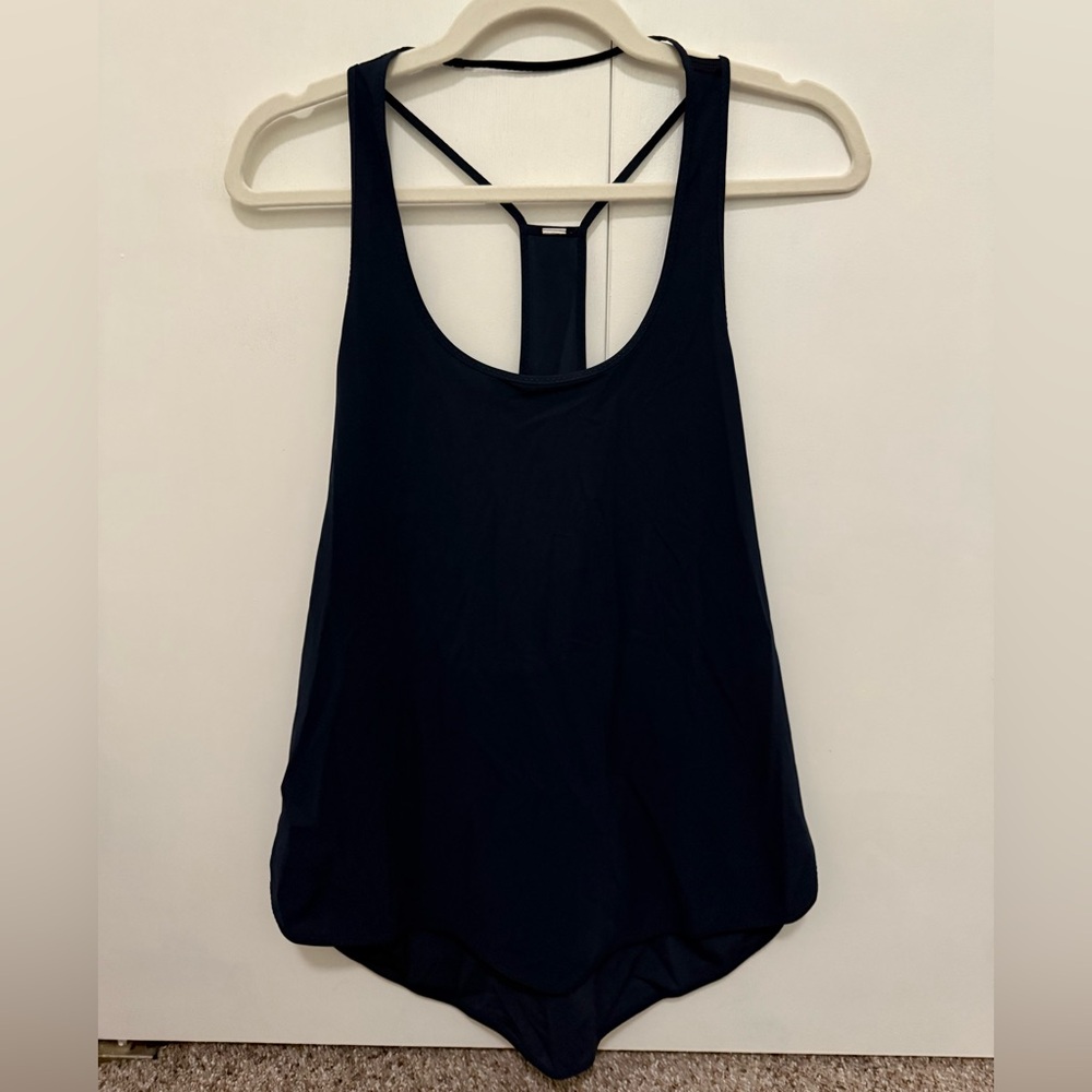 Lululemon True Navy Blue Coastal Racerback Cutout Tank
